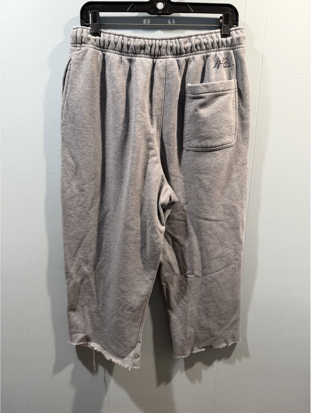Mens Jordan Air Sweatpants Size XL Gray Cut Off - Picture 2 of 5
